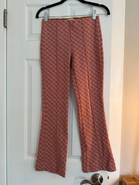 Maeve Pink Patterned Bootcut Flare Pants